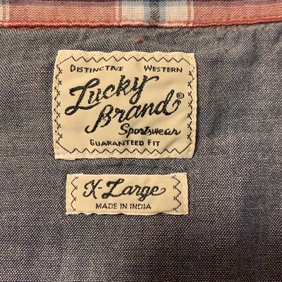 Men’s Lucky Brand button up shirt size XL - Picture 8 of 8